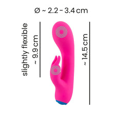 Lade das Bild in den Galerie-Viewer, Mini Rabbit-Vibrator für Vagina-Klitoris-Stimulation - 14,5 cm
