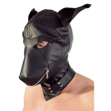 Lade das Bild in den Galerie-Viewer, Lederimitat Dog Mask S-L mit Reißverschluss

