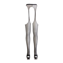 Lade das Bild in den Galerie-Viewer, Straps-Strumpfhose ouvert S-XL schwarzes Netz &quot;Mary&quot;
