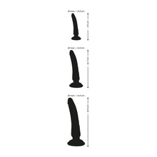 Lade das Bild in den Galerie-Viewer, 3-tlg. Analdildo-Set blau im Penislook mit starkem Saugfuß
