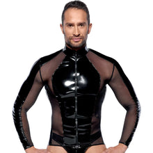 Lade das Bild in den Galerie-Viewer, Herren Lack Shirt M-2XL mit 2-Wege-Reißverschluss &quot;Glenn&quot;

