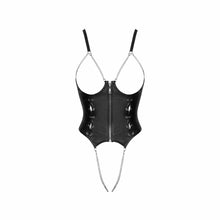Lade das Bild in den Galerie-Viewer, Damen Stringbody aus Lederimitat mit Ketten "Vanina"