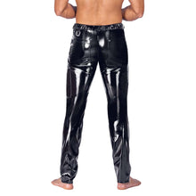 Lade das Bild in den Galerie-Viewer, Herren Lackhose Skinny Fit Schwarz Clubwear "Abalo"