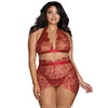 Dreamgirl Straps-Set XL - 3XL mit hochtailliertem Strumpfhalter-Rock