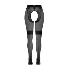 Lade das Bild in den Galerie-Viewer, Damen Strumpfhose ouvert S-XL mit Naht &quot;Sharni&quot;
