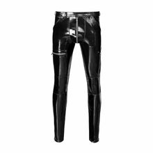 Lade das Bild in den Galerie-Viewer, Herren Lackhose Skinny Fit Schwarz Clubwear "Abalo"