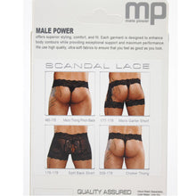 Lade das Bild in den Galerie-Viewer, Herren String S - XL schwarz mit floralen Strumpfhaltern
