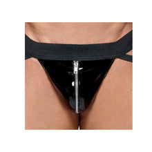 Lade das Bild in den Galerie-Viewer, Herren Lack Jock String M-2XL mit Reißverschluss &quot;Adam&quot;
