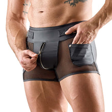 Lade das Bild in den Galerie-Viewer, Herren Pants Wetlook Schwarz mit Reißverschluss "Diego"