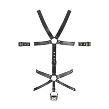 Lade das Bild in den Galerie-Viewer, Herren Leder Harness S-XL mit Penisringen &quot;Jones&quot;
