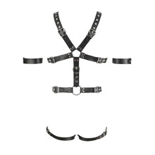 Lade das Bild in den Galerie-Viewer, Herren Leder Harness S-XL mit Penisringen &quot;Jones&quot;
