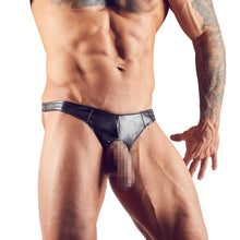 Lade das Bild in den Galerie-Viewer, Herren Leder Imitat String M - 2XL Schritt ouvert &quot;Guy&quot;
