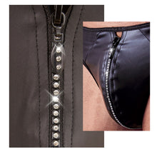 Lade das Bild in den Galerie-Viewer, Herren String M - 2XL mit Strass-Reißverschluss &quot;Xabi&quot;
