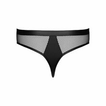 Lade das Bild in den Galerie-Viewer, Netz String Herren - Mesh Schwarz Wetlook Ringe M-3XL