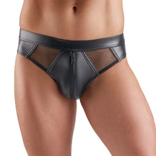 Lade das Bild in den Galerie-Viewer, Herren Wetlook Slip mit Netz und Zipper, M-3XL