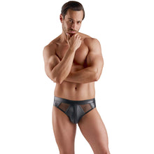 Lade das Bild in den Galerie-Viewer, Herren Wetlook Slip mit Netz und Zipper, M-3XL