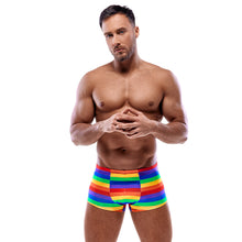 Lade das Bild in den Galerie-Viewer, Herren Pants bunt M - 2XL knackiger Sitz in Regenbogen-Farben
