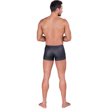 Lade das Bild in den Galerie-Viewer, Herren Mattlook Dessous Shorts schwarz blau mit Metallic Look "PB1