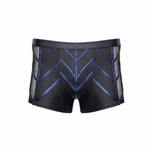 Lade das Bild in den Galerie-Viewer, Herren Mattlook Dessous Shorts schwarz blau mit Metallic Look "PB1