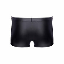 Lade das Bild in den Galerie-Viewer, Herren Mattlook Dessous Shorts schwarz blau mit Metallic Look "PB1