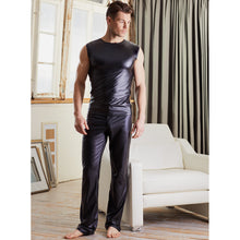 Lade das Bild in den Galerie-Viewer, Leichte Herren Hose M-XL im schwarzen Matt-Look &quot;Nabil&quot;
