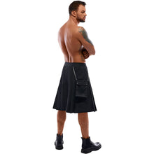 Lade das Bild in den Galerie-Viewer, Herren Rock Schwarz M-XXL mit Tasche im Kilt-Style &quot;Clemens&quot;
