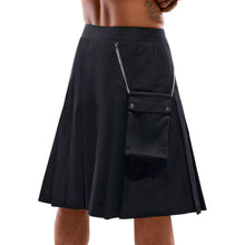Lade das Bild in den Galerie-Viewer, Herren Rock Schwarz M-XXL mit Tasche im Kilt-Style &quot;Clemens&quot;
