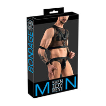Lade das Bild in den Galerie-Viewer, Herren Netz Top und Jock M-XL mit Harness und Fesseln &quot;Slick&quot;
