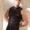 Herren Shirt M - XL transparent mit Zip 