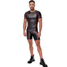 Lade das Bild in den Galerie-Viewer, Herren Shirt M-2XL schwarzer Mattlook mit Netz-Einsätzen &quot;Kyle&quot;
