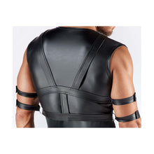 Lade das Bild in den Galerie-Viewer, Ärmeloses Shirt M-XL mit Brust-Harness und 4 Fesseln "Mason"