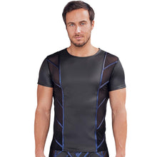 Lade das Bild in den Galerie-Viewer, Herren Dessous Shirt Mattlook schwarz mit sportlichem Design "Smith