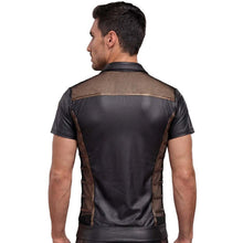 Lade das Bild in den Galerie-Viewer, Herren Wetlook Shirt mit Netz und Reißverschluss, M-2XL "Samuel"