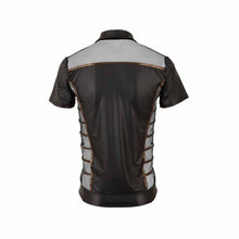 Lade das Bild in den Galerie-Viewer, Herren Wetlook Shirt mit Netz und Reißverschluss, M-2XL "Samuel"