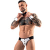 Herren Servier Set M - XL für Rollenspiele mit Fliege und Manschetten 