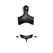 Lade das Bild in den Galerie-Viewer, Kapuzen-Shirt mit String M-XXL Bondage Leine + 2 Fesseln &quot;Jey&quot;
