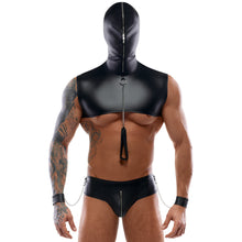 Lade das Bild in den Galerie-Viewer, Kapuzen-Shirt mit String M-XXL Bondage Leine + 2 Fesseln &quot;Jey&quot;
