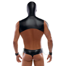 Lade das Bild in den Galerie-Viewer, Kapuzen-Shirt mit String M-XXL Bondage Leine + 2 Fesseln &quot;Jey&quot;
