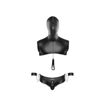 Lade das Bild in den Galerie-Viewer, Kapuzen-Shirt mit String M-XXL Bondage Leine + 2 Fesseln &quot;Jey&quot;
