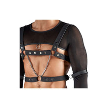 Lade das Bild in den Galerie-Viewer, Herren Bondage Set M-2XL Crop-Top, Harness + Fesseln &quot;Sven&quot;
