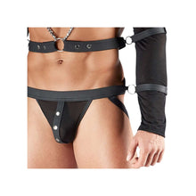 Lade das Bild in den Galerie-Viewer, Herren Bondage Set M-2XL Crop-Top, Harness + Fesseln &quot;Sven&quot;
