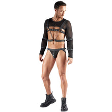 Lade das Bild in den Galerie-Viewer, Herren Bondage Set M-2XL Crop-Top, Harness + Fesseln &quot;Sven&quot;
