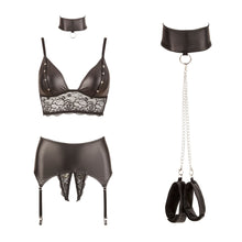 Lade das Bild in den Galerie-Viewer, Straps-Set mit Handfesseln S-XL Cups mit Druckknöpfen &quot;Adara&quot;
