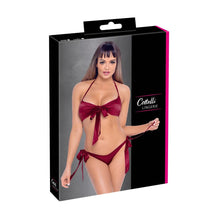 Lade das Bild in den Galerie-Viewer, BH-Set rot S-XL aus seidigem Stretchmaterial &quot;Morgan&quot;
