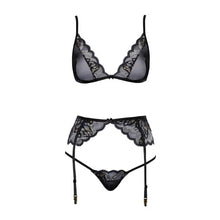 Lade das Bild in den Galerie-Viewer, Straps BH-Set S-XL edle Effekt-Spitze im Elegant-Style &quot;Corinne&quot;
