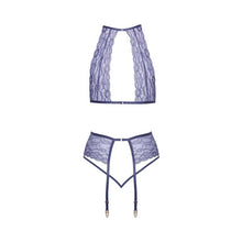 Lade das Bild in den Galerie-Viewer, Elegantes Straps-Set S-XL mit Spitze in zartem Lavendel "Carletta"