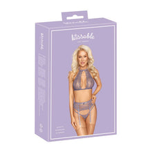 Lade das Bild in den Galerie-Viewer, Elegantes Straps-Set S-XL mit Spitze in zartem Lavendel "Carletta"