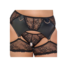 Lade das Bild in den Galerie-Viewer, Straps-Set XL - 3XL Strapsgürtel mit Strumpfbändern "Ireen"