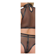 Lade das Bild in den Galerie-Viewer, Top und Straps-Slip XL - 3XL mit Druckknöpfen transparent "Mirea"