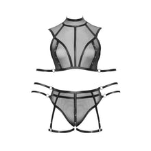 Lade das Bild in den Galerie-Viewer, Top und Straps-Slip XL - 3XL mit Druckknöpfen transparent "Mirea"
